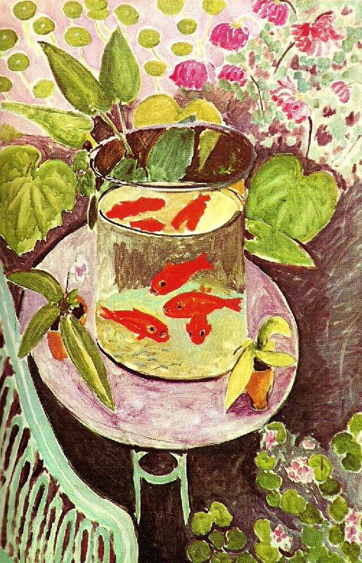 Henri Matisse stilleben med guldfiskar